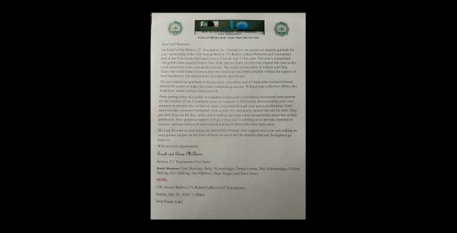 2025 Golf Tournament Thank You