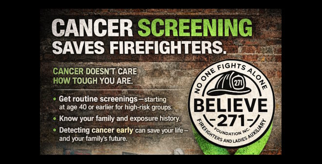 Cancer screening saves firefighters